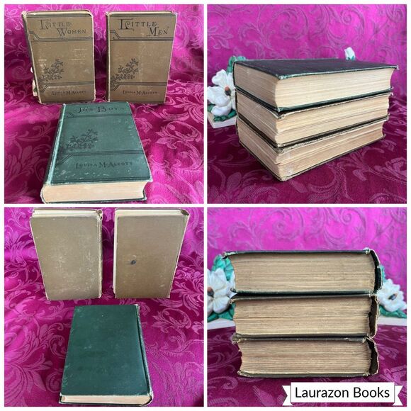 1903 Antique Books: Little Women Series (3 Volume Set) by Louisa May Alcott - Picture 2 of 10